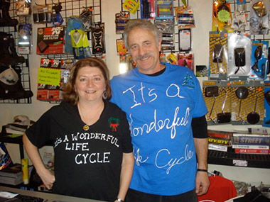 David and Rebeca Reynolds in the shop